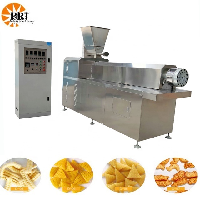 automatic processing machine line to make 2d pani puri snack food 3d fryums snacks pellet manufacturing production machine