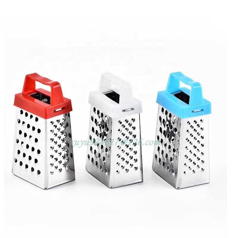 Multifunction Small Manual Vegetable Grater Slicer Stainless Steel Cheese Grater With Four Sides Kitchen