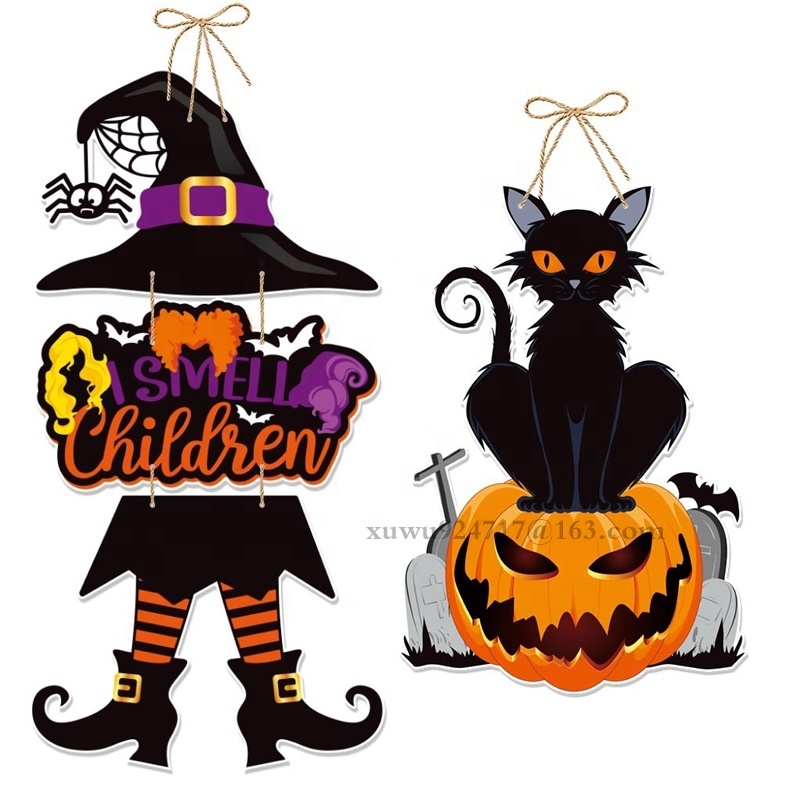 Factory Halloween Themed Party Bat Door Hanging Halloween Party Decorations Halloween Scene Decor