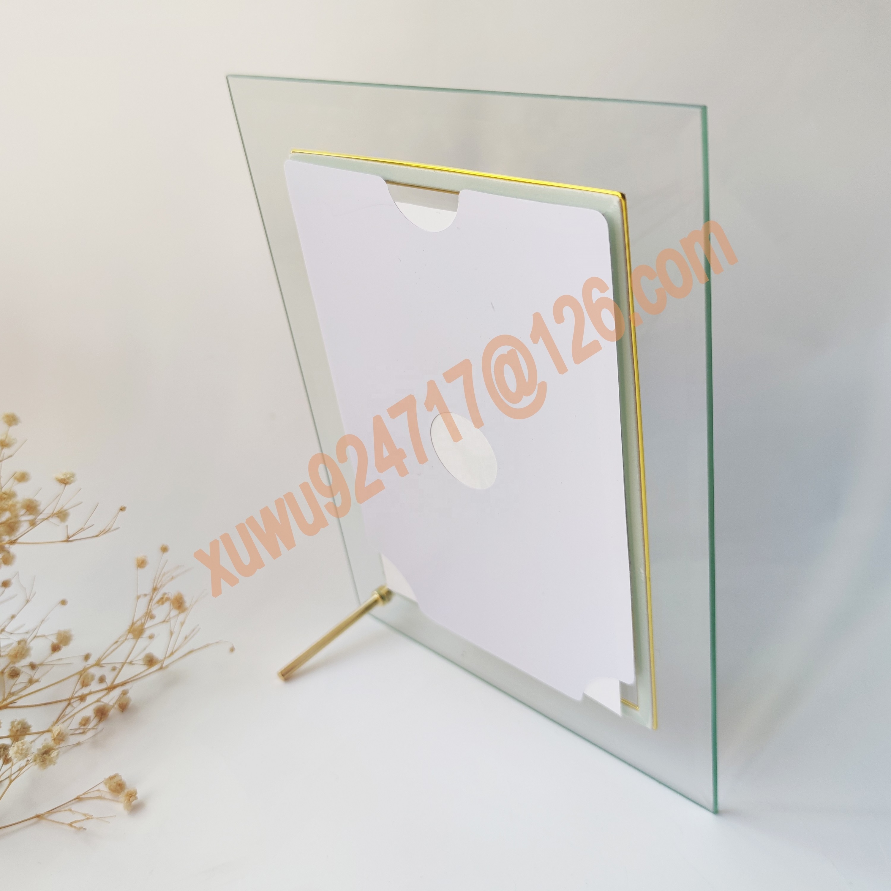 Lower Price Mirror Photo Frame Modern Glass Home Decoration Silver Glass Photo Frame 4*6