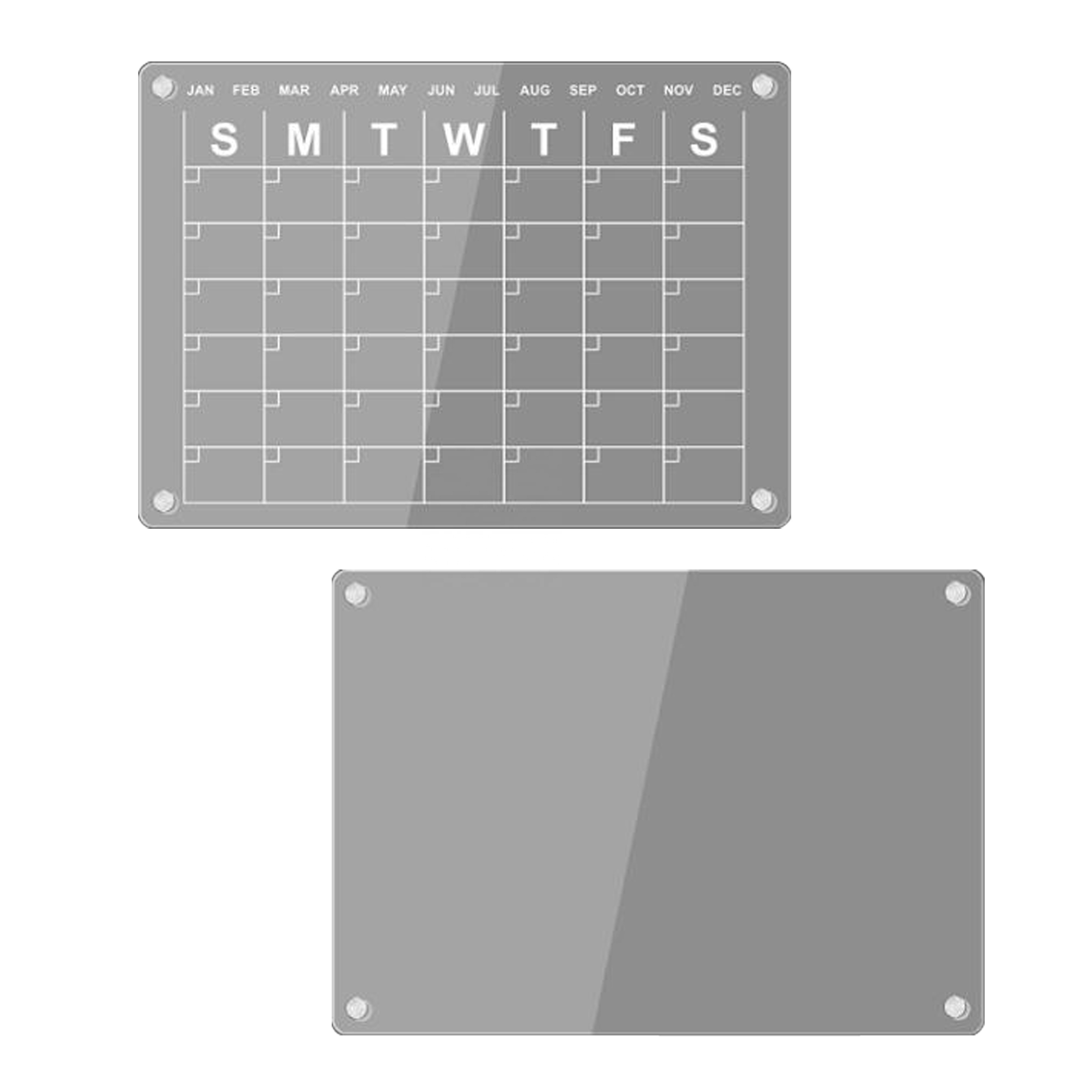 Weekly Monthly Clear Acrylic Calendar Board Fridge Magnetic Dry Erase Whiteboard Daily Acrylic Magnetic Board