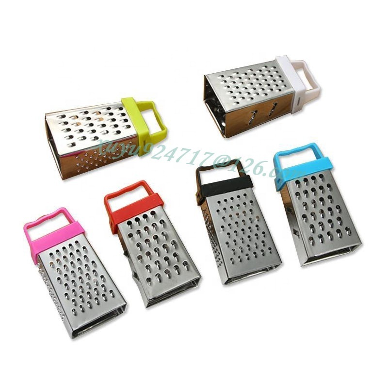 Multifunction Small Manual Vegetable Grater Slicer Stainless Steel Cheese Grater With Four Sides Kitchen