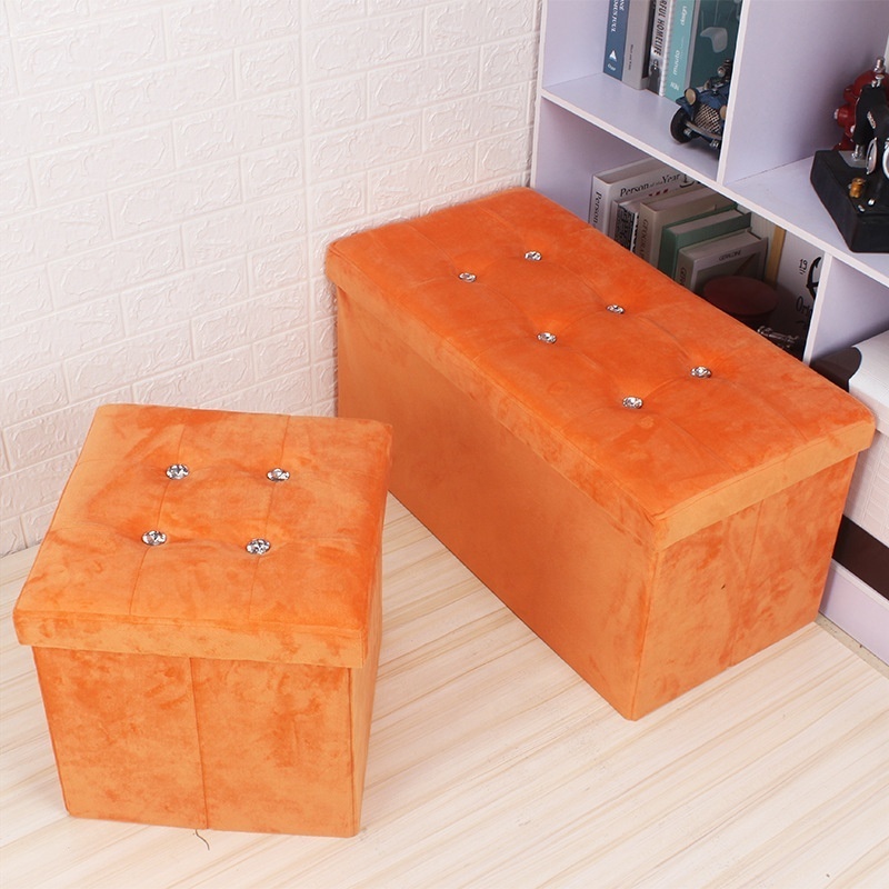 Multi-function Folding Ottoman Storage Box Pouffe Seat Stool Home Chair Footstool Home Decoration Shoes Stool Organizer