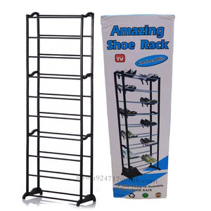 Home Storage Shoe Shelf Large Capacity Organizer For Entryways Cabinet 10 Layer Metal Iron Shoe Racks