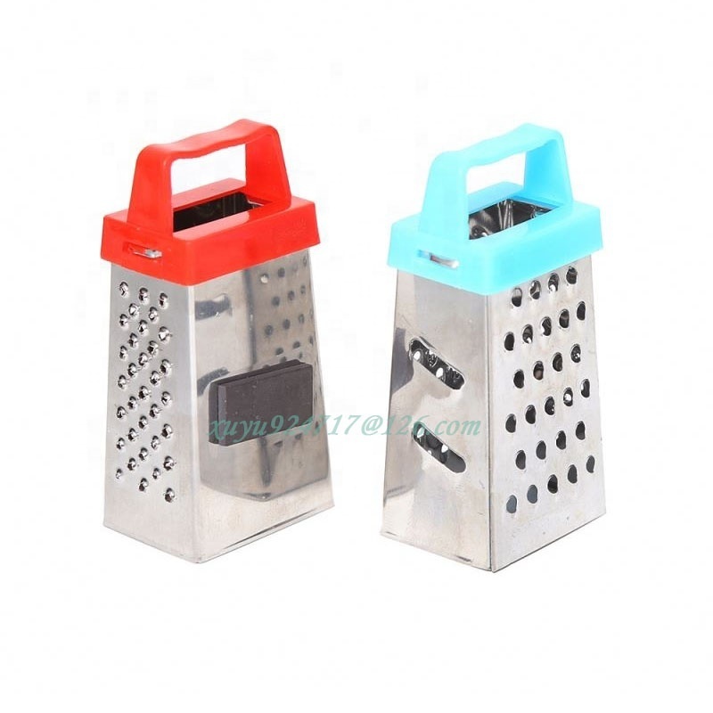 Multifunction Small Manual Vegetable Grater Slicer Stainless Steel Cheese Grater With Four Sides Kitchen