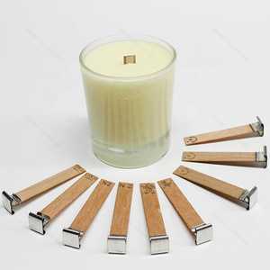 Wholesale  customized logo luxury natural soy wax scented candle wood wick candle with lids