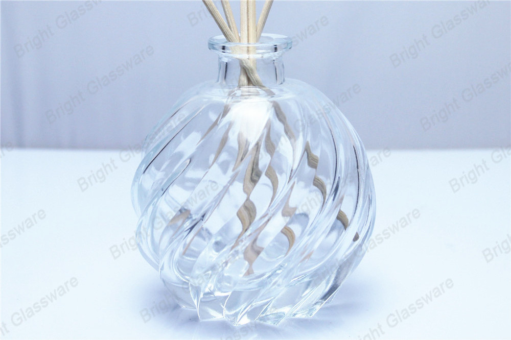 Pineapple shaped rose gold reed diffuser bottle empty glass perfume bottles