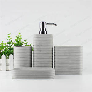 New Custom square concrete bathroom accessories set