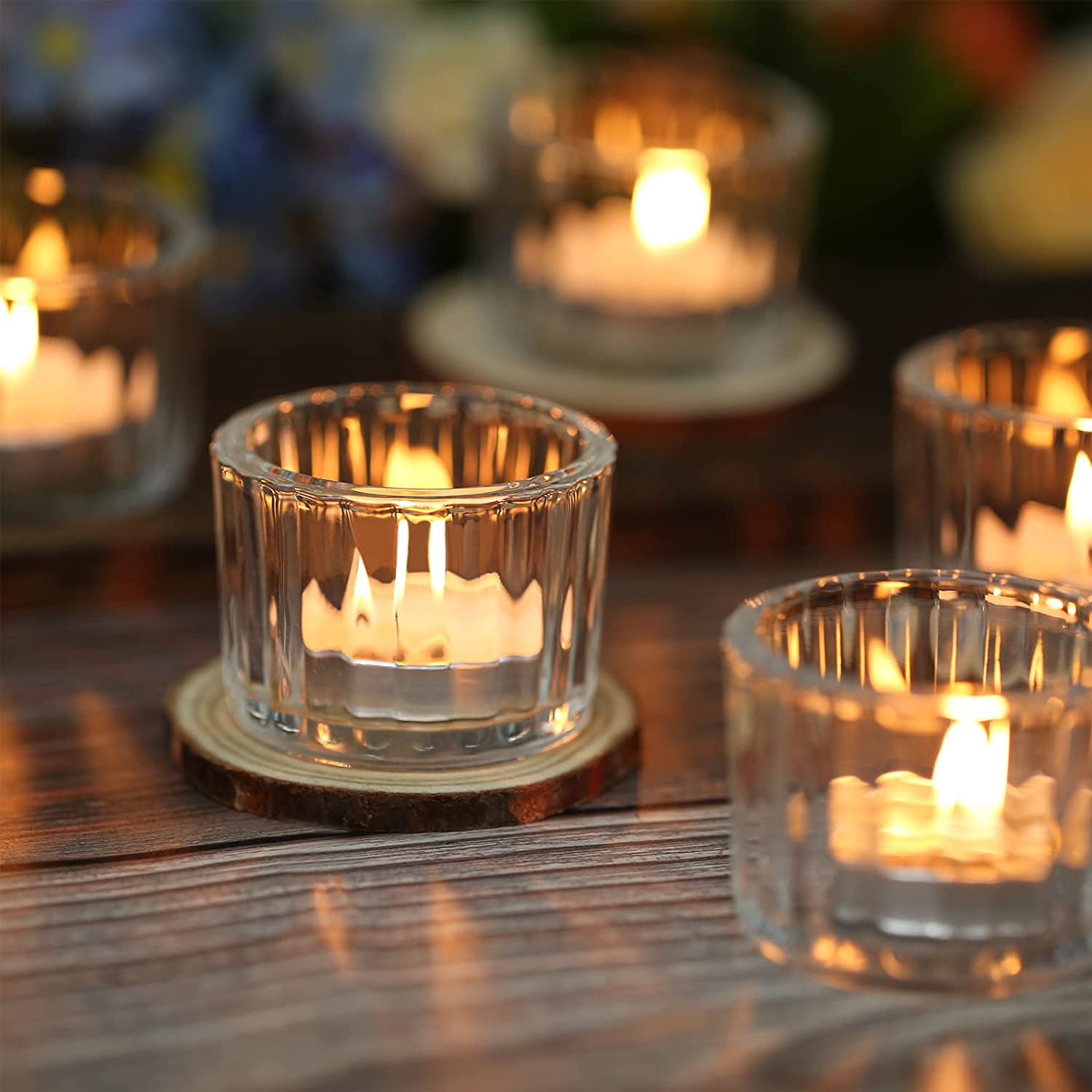 Home Decorative Wholesale Votive Candle Jars Clear Crystal Glass Tea Light Glass Candle Holders For Wedding Table Centerpiece