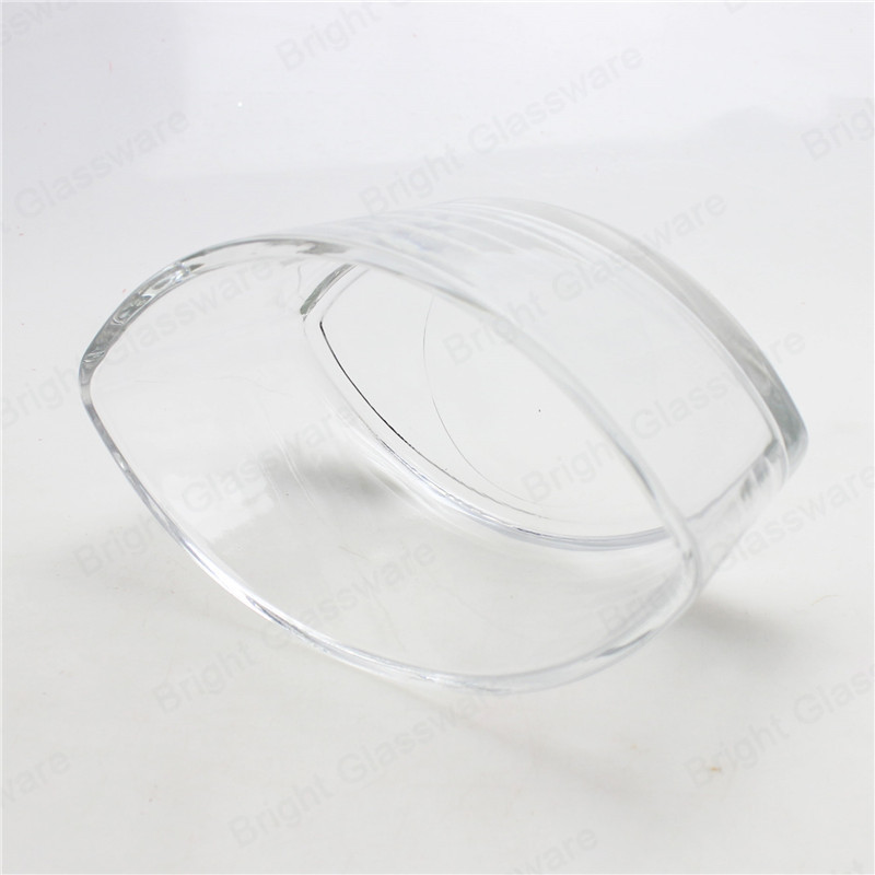 High quality wholesale boat shaped glass candle jar large empty candle holder