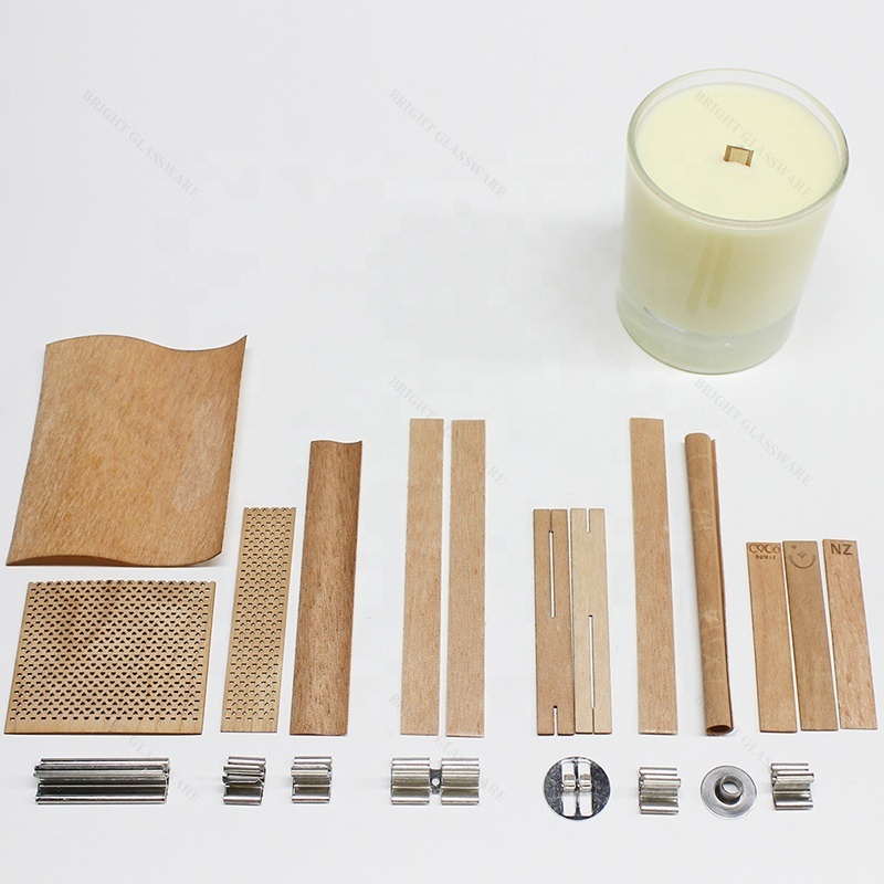 Wholesale  customized logo luxury natural soy wax scented candle wood wick candle with lids