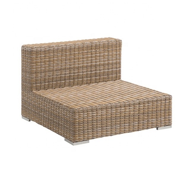 Outdoor Aluminum wicker PE rattan  patio cube section sofa set furniture