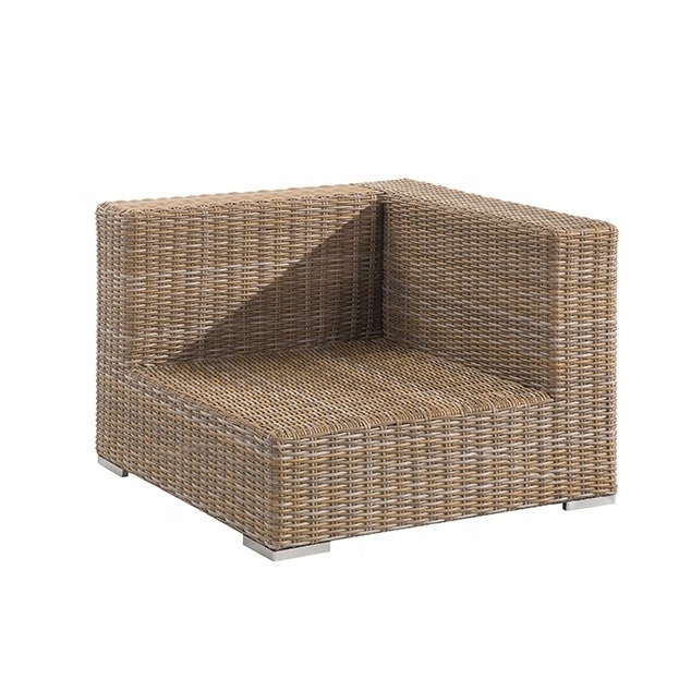 Outdoor Aluminum wicker PE rattan  patio cube section sofa set furniture