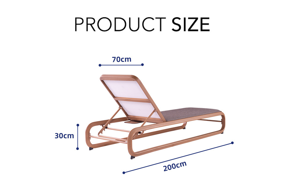 Modern Outdoor Furniture Hotel Hot Sale Leisure Outdoor Sun Bed Chaise Lounge Pool Chair Sun Lounger For Beach