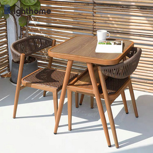 Hot Sale Restaurant Dining Chairs Metal And Rope Stackable Modern Design Outdoor Rope Chair