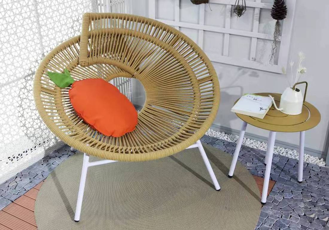 Customized Colorful PE Rattan Acapulco Chair Sets Modern Designer Patio Outdoor Rope Garden Acapulco Chair