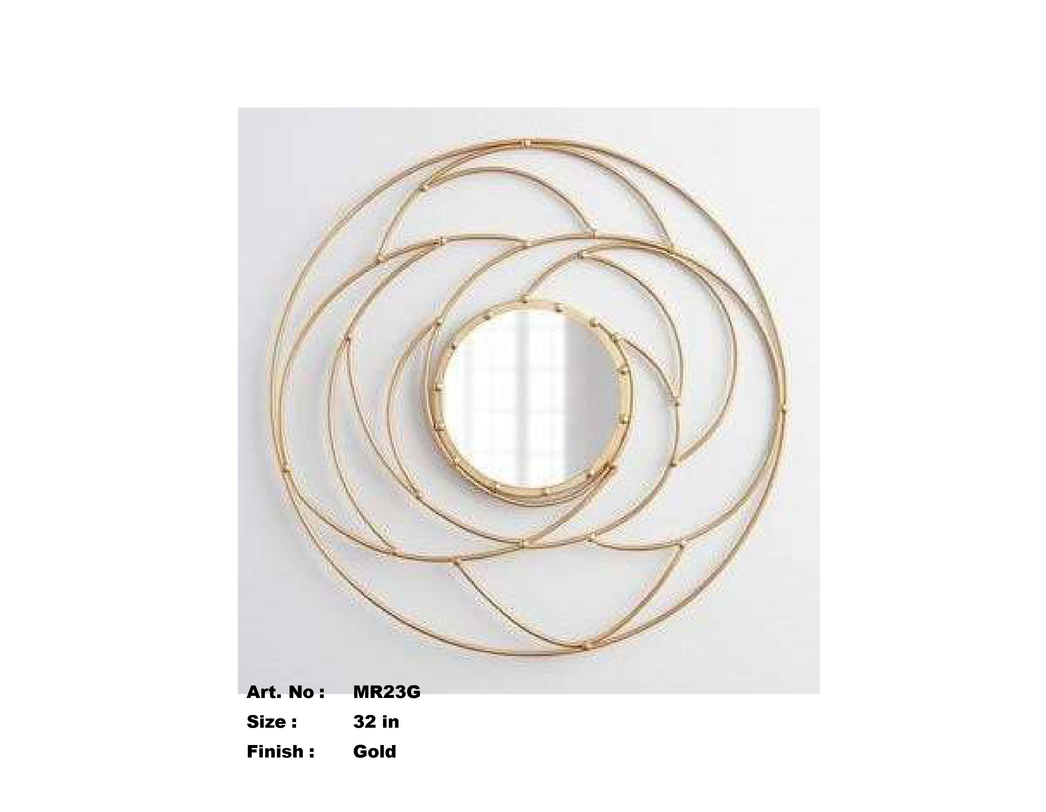 Stylish Golden Circles Wall Mirror for home decoration wedding living room bedroom decoration home accessories