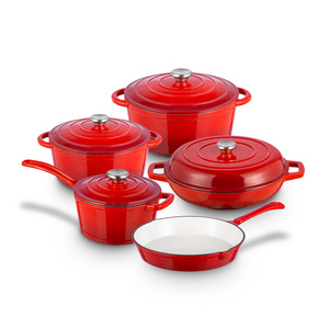 Bright Houseware South Africa Cooking Pots And Pans Enamel Cast Iron Casserole Nigeria Pot Sets Cast Iron Cookware Set