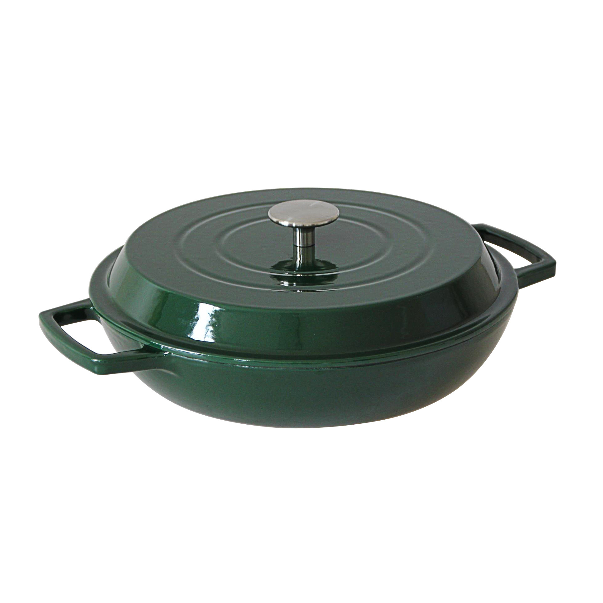 Bright Houseware Restaurant High-Quality New Dark Green Enamel Cast Iron Casserole Non Stick Dutch Oven Cast Iron Cookware Set