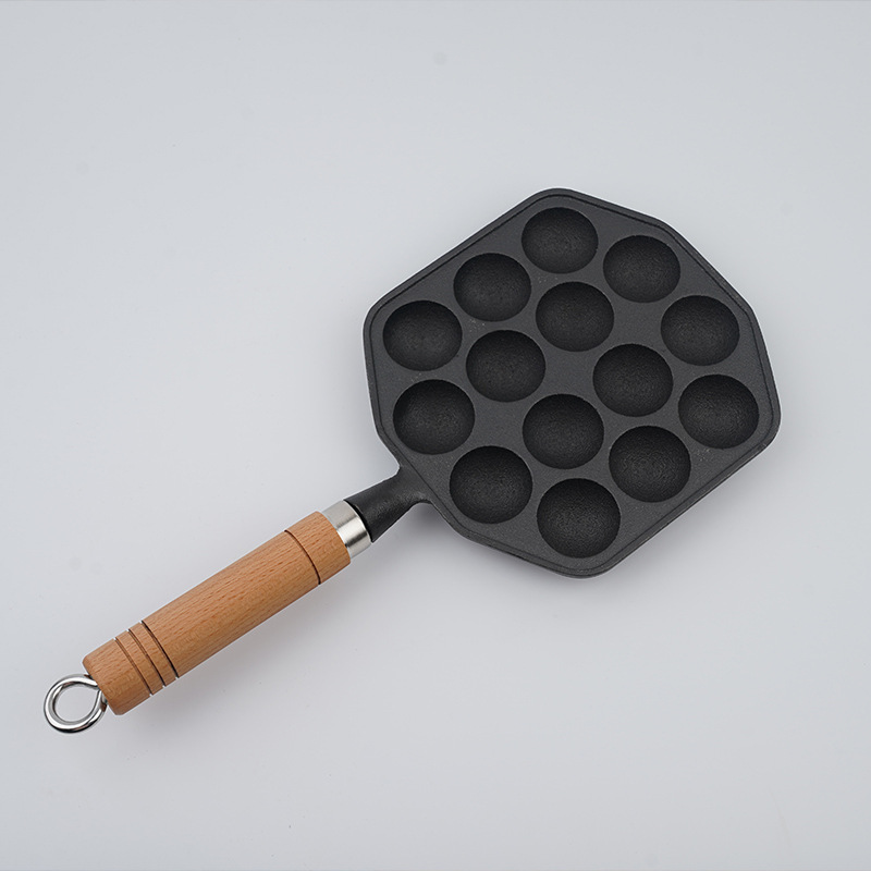 14 Holes Home Kitchen Bakeware Cake Mold Pan Popular Restaurant Takoyaki Chef Pan Cast Iron Cooking Cupcake Pan