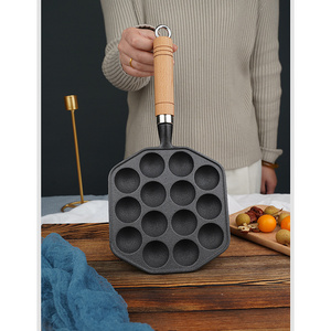 14 Holes Home Kitchen Bakeware Cake Mold Pan Popular Restaurant Takoyaki Chef Pan Cast Iron Cooking Cupcake Pan