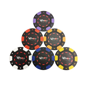 13.5 gram Customized Professional Clay Poker Chips Ceramic Poker chips With Custom Denominations Designs and Aluminum cases