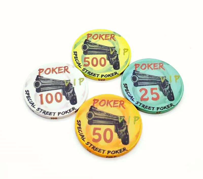 39mm 40mm 43mm 50mm 55mm Custom UV Chips Octagonal 45*3.3mm Print Gambling Case Clay ABS Custom Casino Ceramic Poker Chip