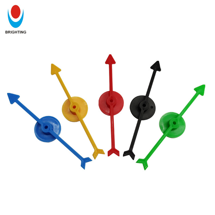 Durable Plastic PP Colorful Education Multicolor Family Parties Playing Board Game Components for Kids School Arrows Spinner