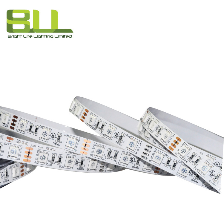 Smart strip lights 10mm Width IP20 DC12V 24V SMD 5050 Flexible Led Strip light Rgb Strip with custom length