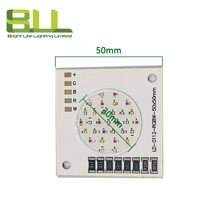 50x50mm Square RGBW COB LED Chip Light Source 20W COB Lamp for LED Spotlight Floodlight Downlight 20mm Round Lighting