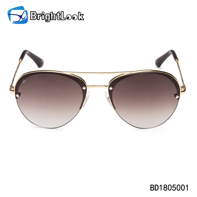 New Trendy Custom Fashion Stainless Steel Sunglass Designer Metal Sunglasses