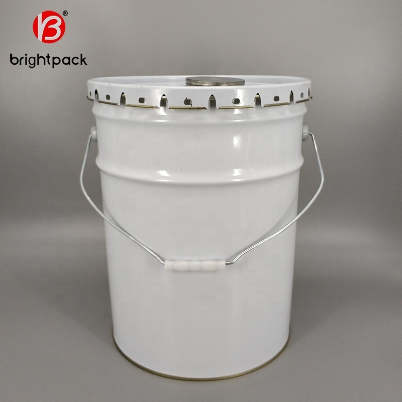 stainless empty steel metal tin drum/pail/can/bucket/container with lid and handle