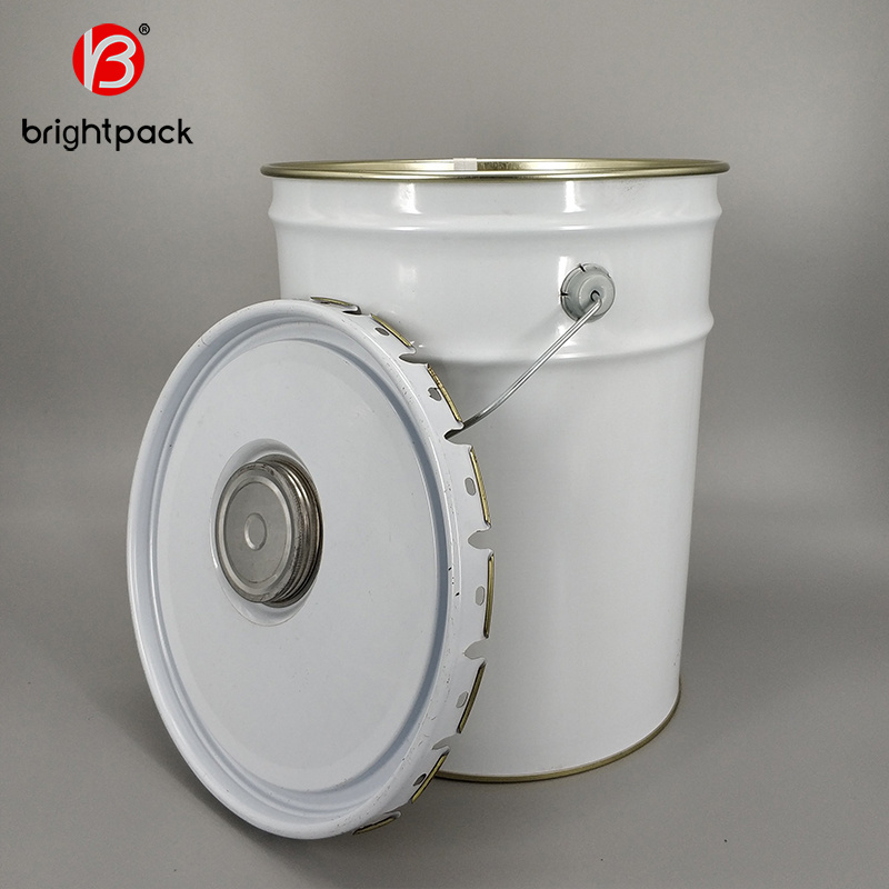 5 gallon Metal open head paint pail/ lubricant barrel 20l/engine oil bucket 20 litre oil drum with deep drawing lid