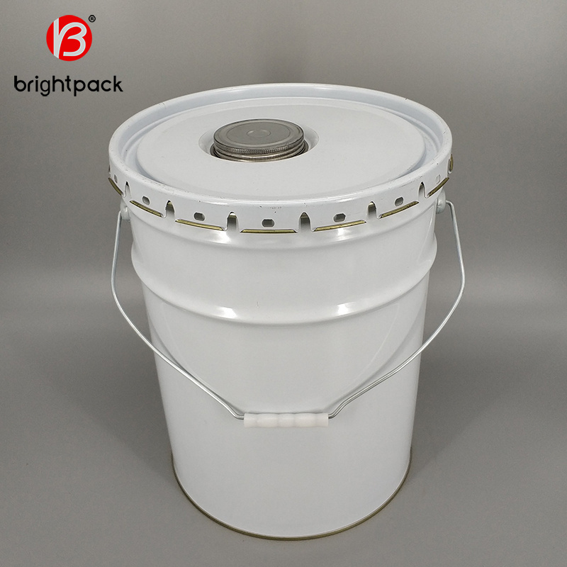 5 gallon Metal open head paint pail/ lubricant barrel 20l/engine oil bucket 20 litre oil drum with deep drawing lid