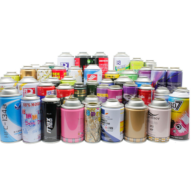 wholesale empty aerosol metal tin can portable refilling butane gas can with valve