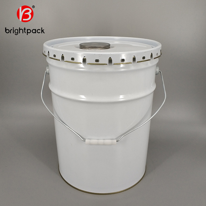 5 gallon Metal open head paint pail/ lubricant barrel 20l/engine oil bucket 20 litre oil drum with deep drawing lid