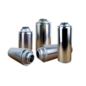 wholesale empty aerosol metal tin can portable refilling butane gas can with valve