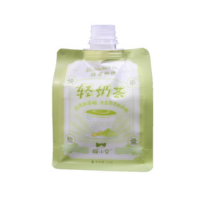 Custom Printed Liquid Fruit Juice Drink Spout Pouch Packaging Stand Up Pouch Clear Plastic Packaging Bags