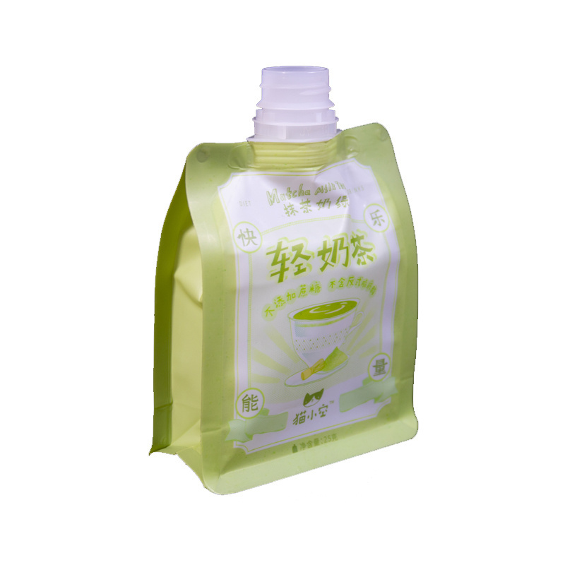 Custom Printed Liquid Fruit Juice Drink Spout Pouch Packaging Stand Up Pouch Clear Plastic Packaging Bags