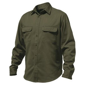 Cotton twill work shirt men