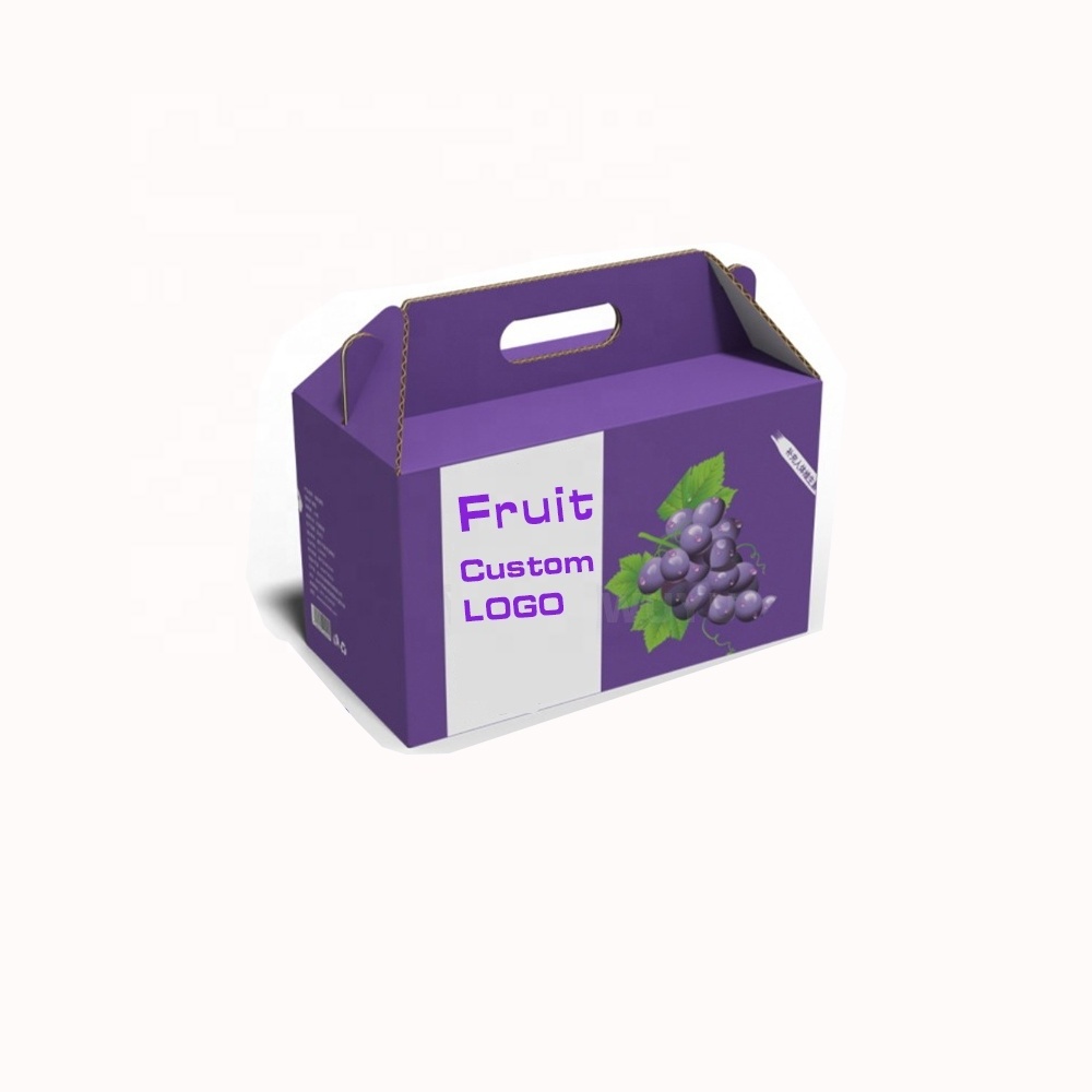 Customized Logo Colorful Cardboard Empty Vegetables Fruits Mango Packing Boxes with Open Window