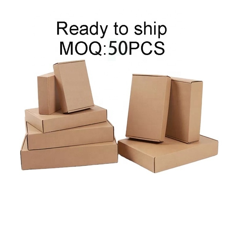 Ready to Ship or Custom LOGO Recycled Pink Corrugated Carton Paper Foldable Packaging Gift Mailer Shipping Boxes