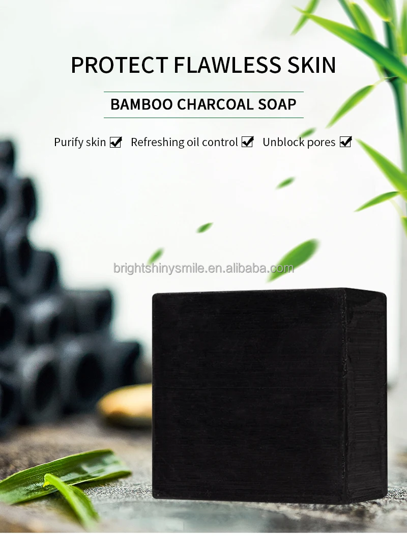 Factory OEM Label Organic Bath Face Skin Care Using Bamboo Charcoal Soap Natural Charcoal Handmade Soap