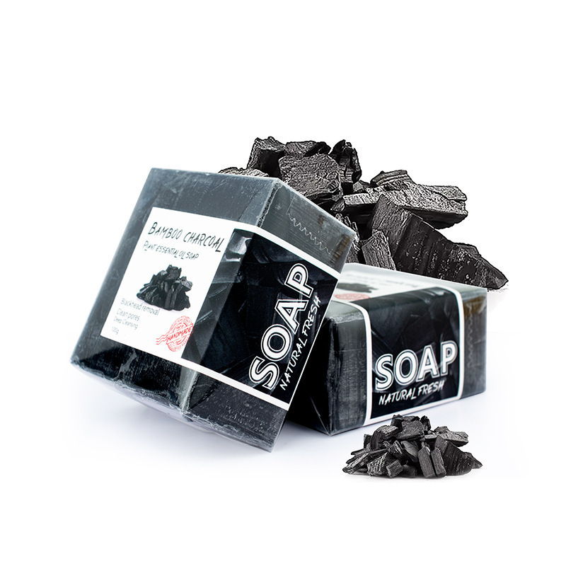 Factory OEM Label Organic Bath Face Skin Care Using Bamboo Charcoal Soap Natural Charcoal Handmade Soap