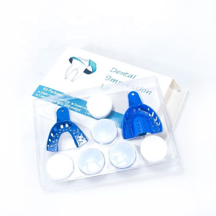 CE and 510 k qualified super soft dental impression putty kit with tray dental teeth mold molding kit grillz