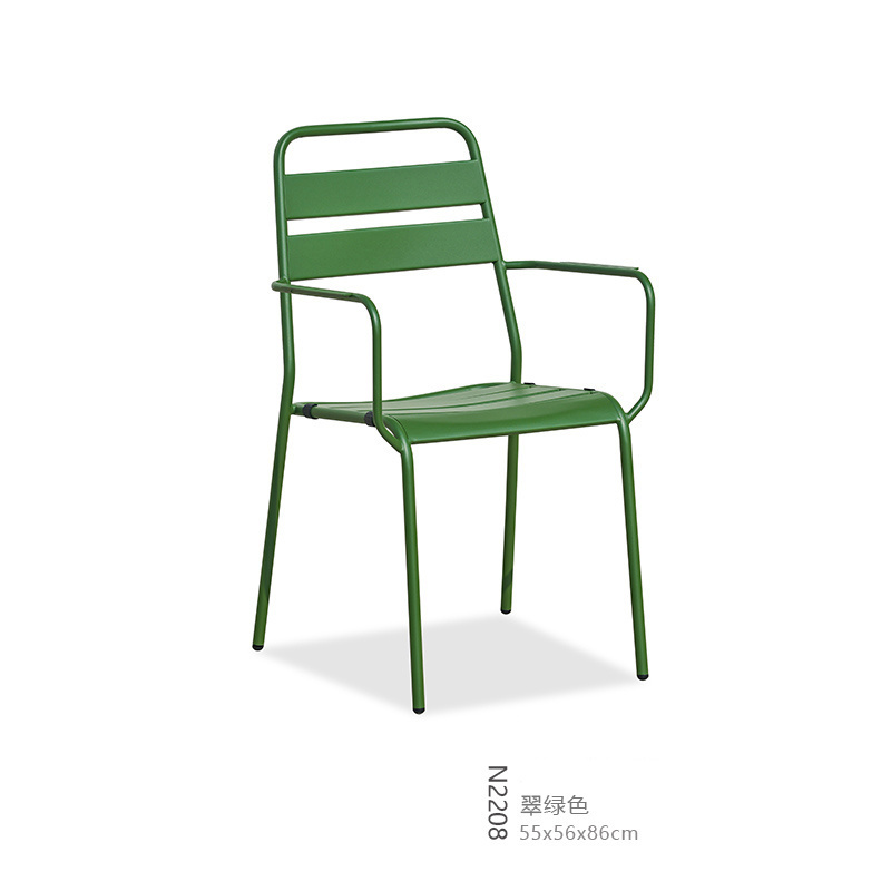 white table green table metal outdoor furniture foshan