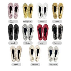 High quality customization 2023 Wholesale Trade assurance ballet foldable ballerina flats fold up disposable ballerina shoes