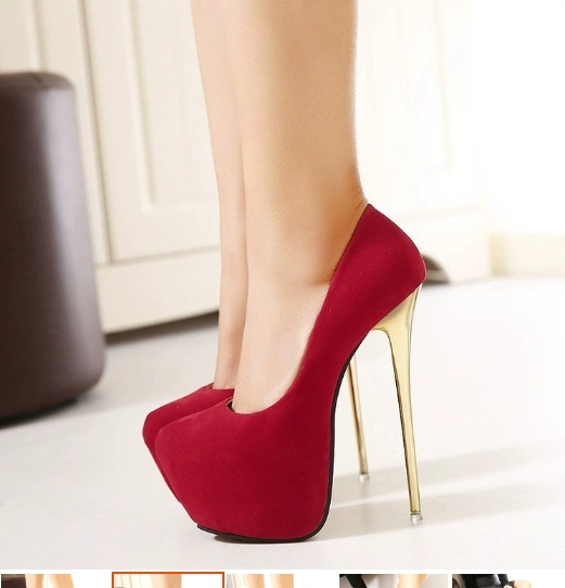 hot Trendy Velvet Platform Shoes Women Heels Pump 16 CM Big Size Slip-on Stilettos Shoes Ladies Sexy High Heels