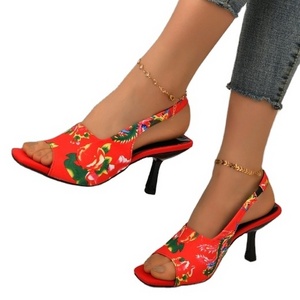 hot Summer new explosive wedge platform sandals fish mouth print with high heels women sandals Korean version of women's shoes