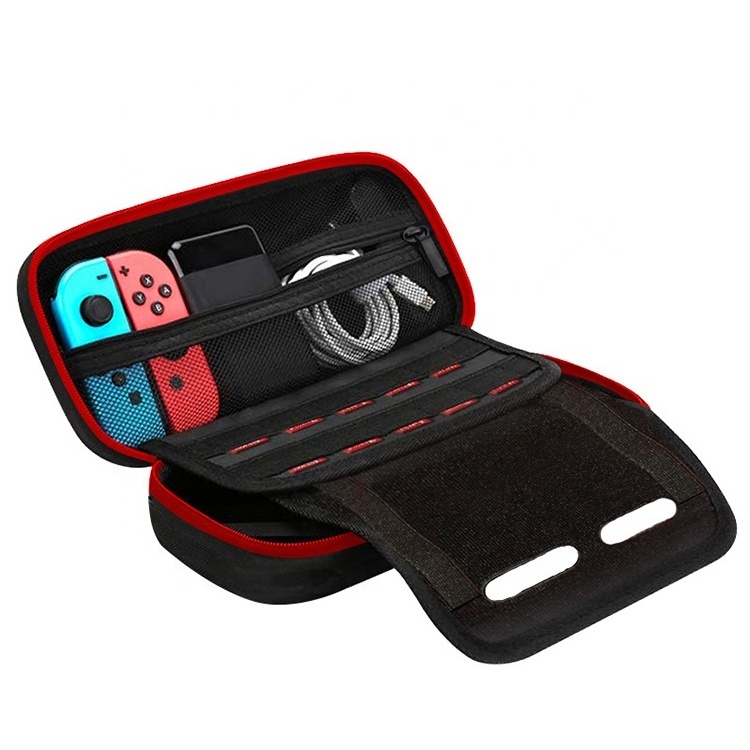 Dust free hard shell eva zipper protective travel carrying storage case for nintendo switch